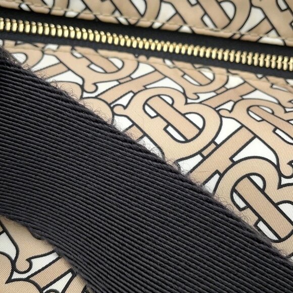 BURBERRY TBMonogram Waist Bag Nylon Beige/Black - Picture 11 of 16